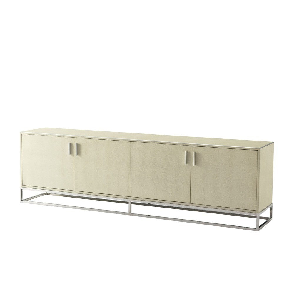 Theodore Alexander Console Fisher Media unit in Overcast - Small
