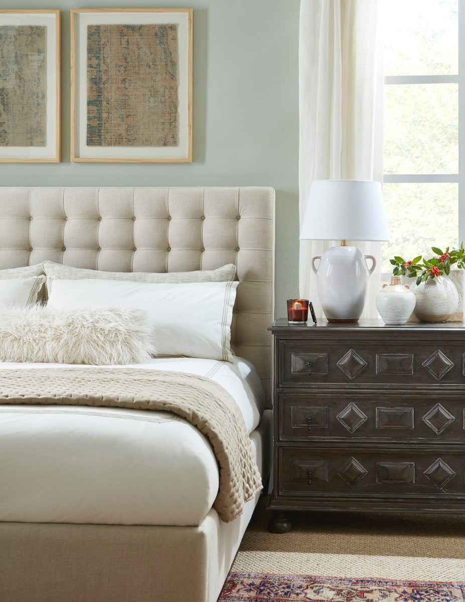 Theodore Alexander Hampton King Bed Frame in Kendal Linen