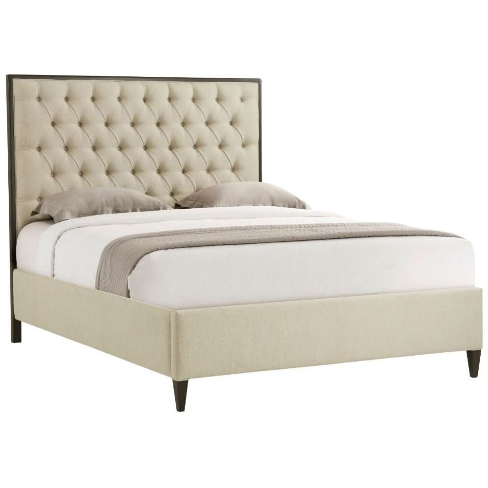 Theodore Alexander Talbot Super King Bed Frame in Kendal Linen   Nicholas John Interiors