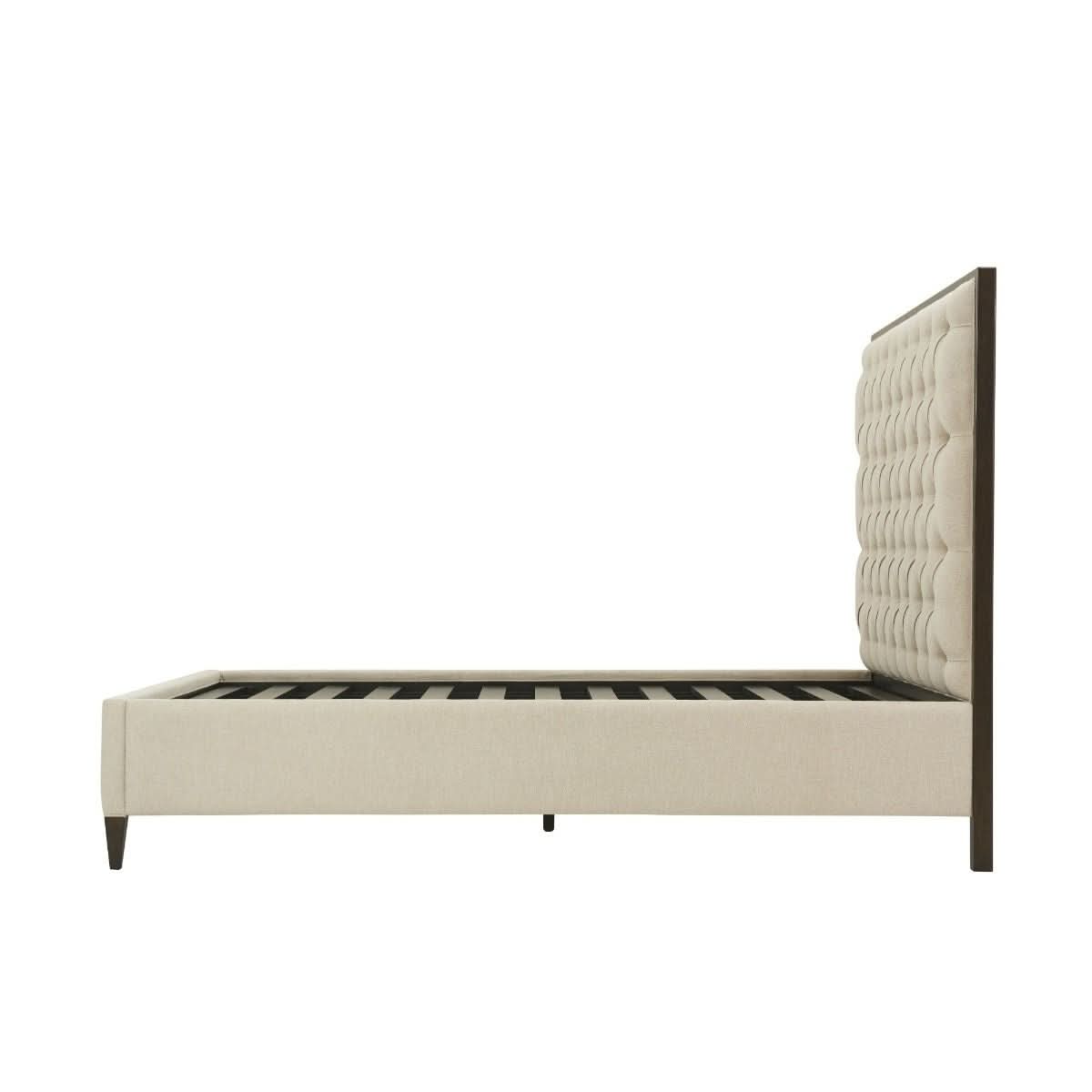 Theodore Alexander Talbot Super King Bed Frame in Kendal Linen   Nicholas John Interiors