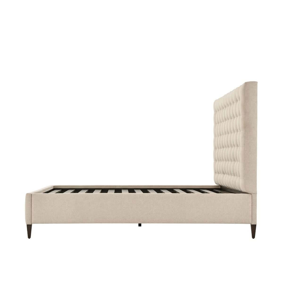 Theodore Alexander Hampton Super King Bed Frame in Kendal Linen   Nicholas John Interiors
