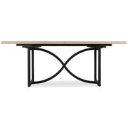 Hooker Furniture Tranquillity Rectangle Extending Dining Table with Metal Base 204-260cm