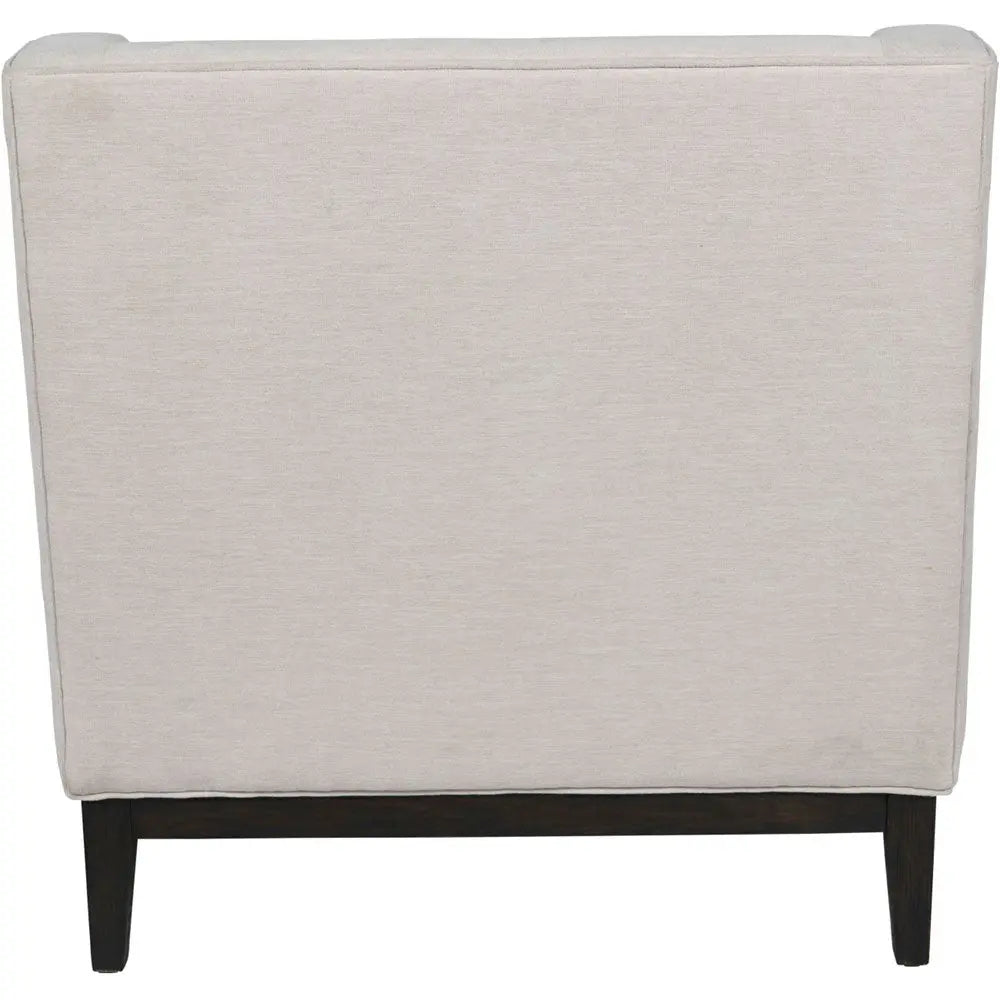 Theodorus Buttoned Armchair in Ivory Fabric Accent & Armchairs