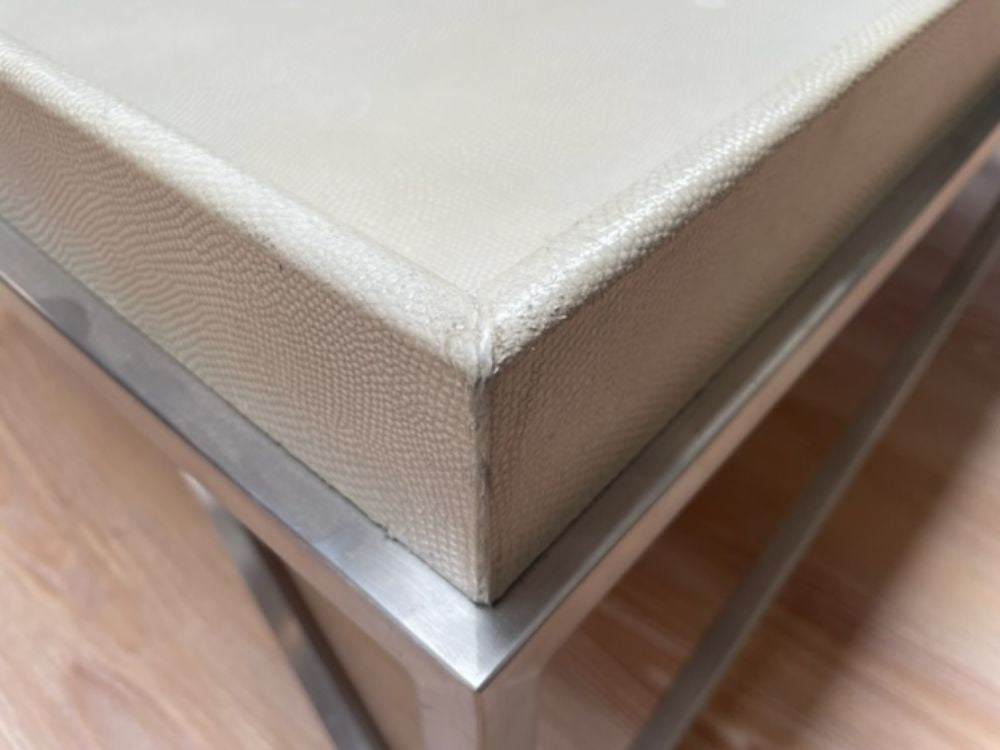 Theodore Alexander Crazy X Tray Coffee Table in Overcast