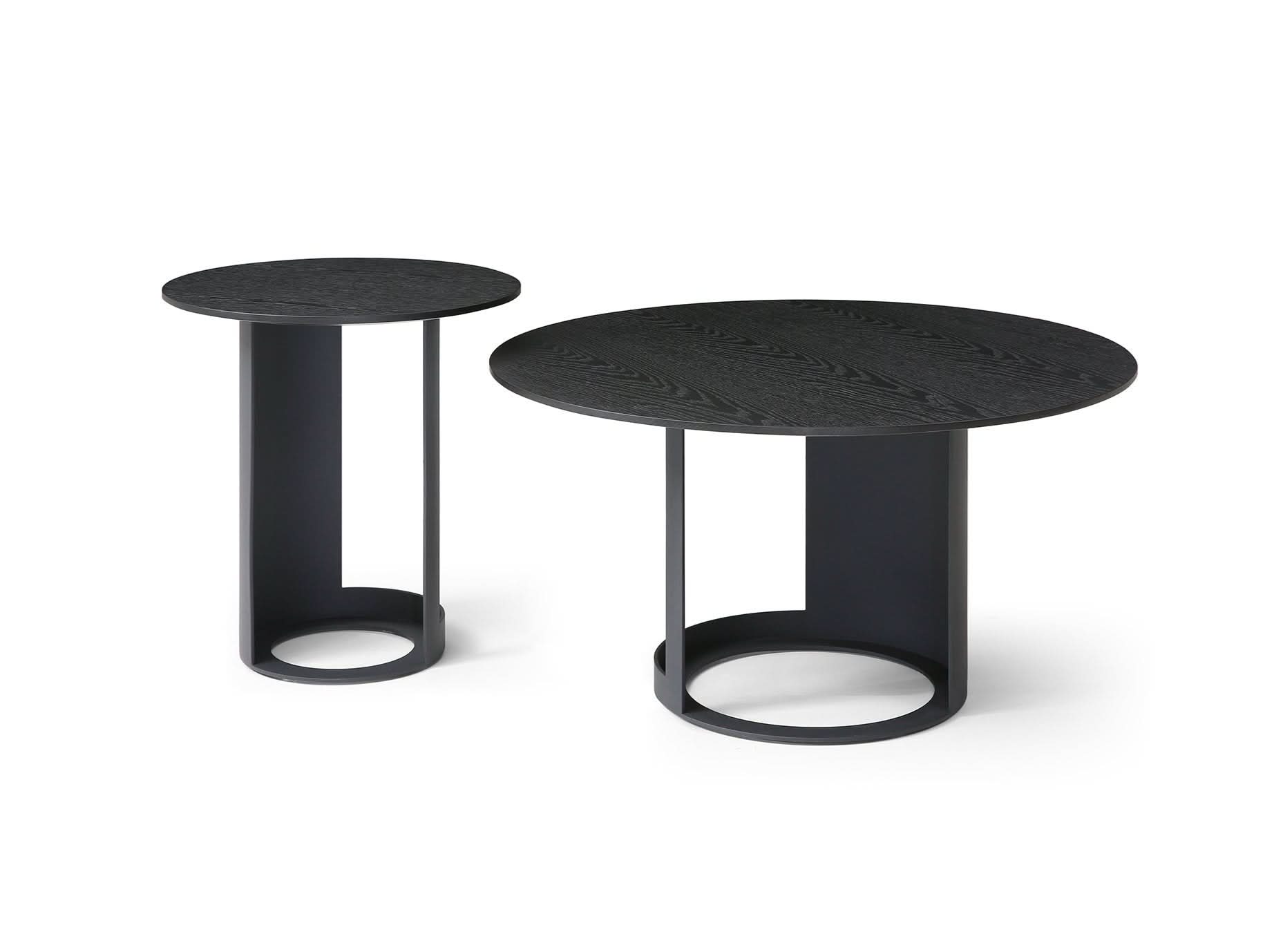 Tommy Franks Alban Side Table in Matte Black   Nicholas John Interiors