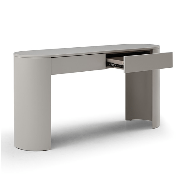 Oakura Console - Matte Beige   Nicholas John Interiors