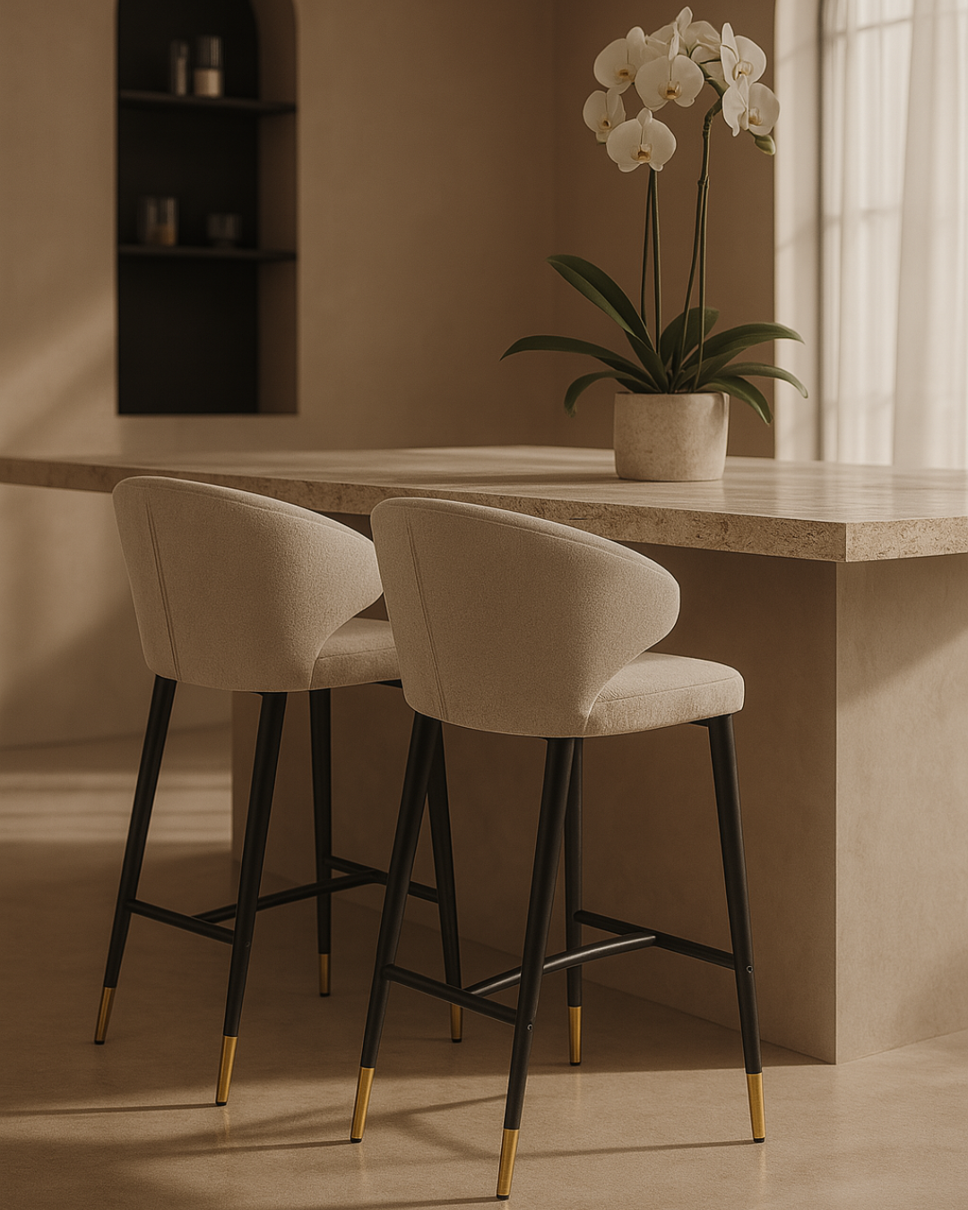Tommy Franks Bellroy Bar Stool - Light Beige