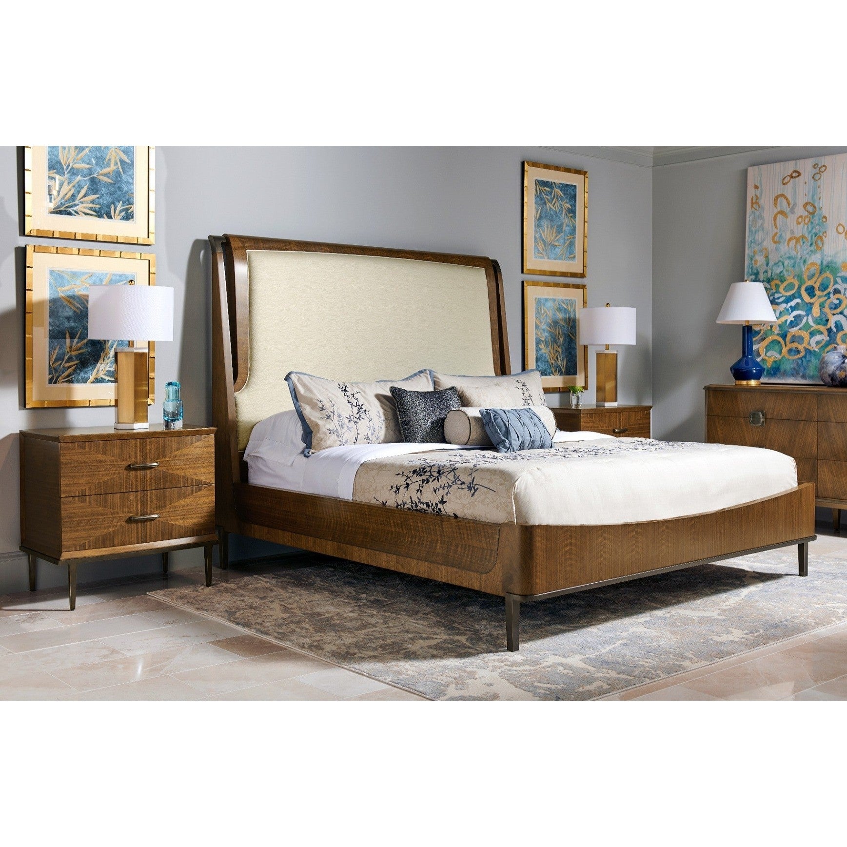 Jonathan Charles Toulouse Walnut Bedside Chest