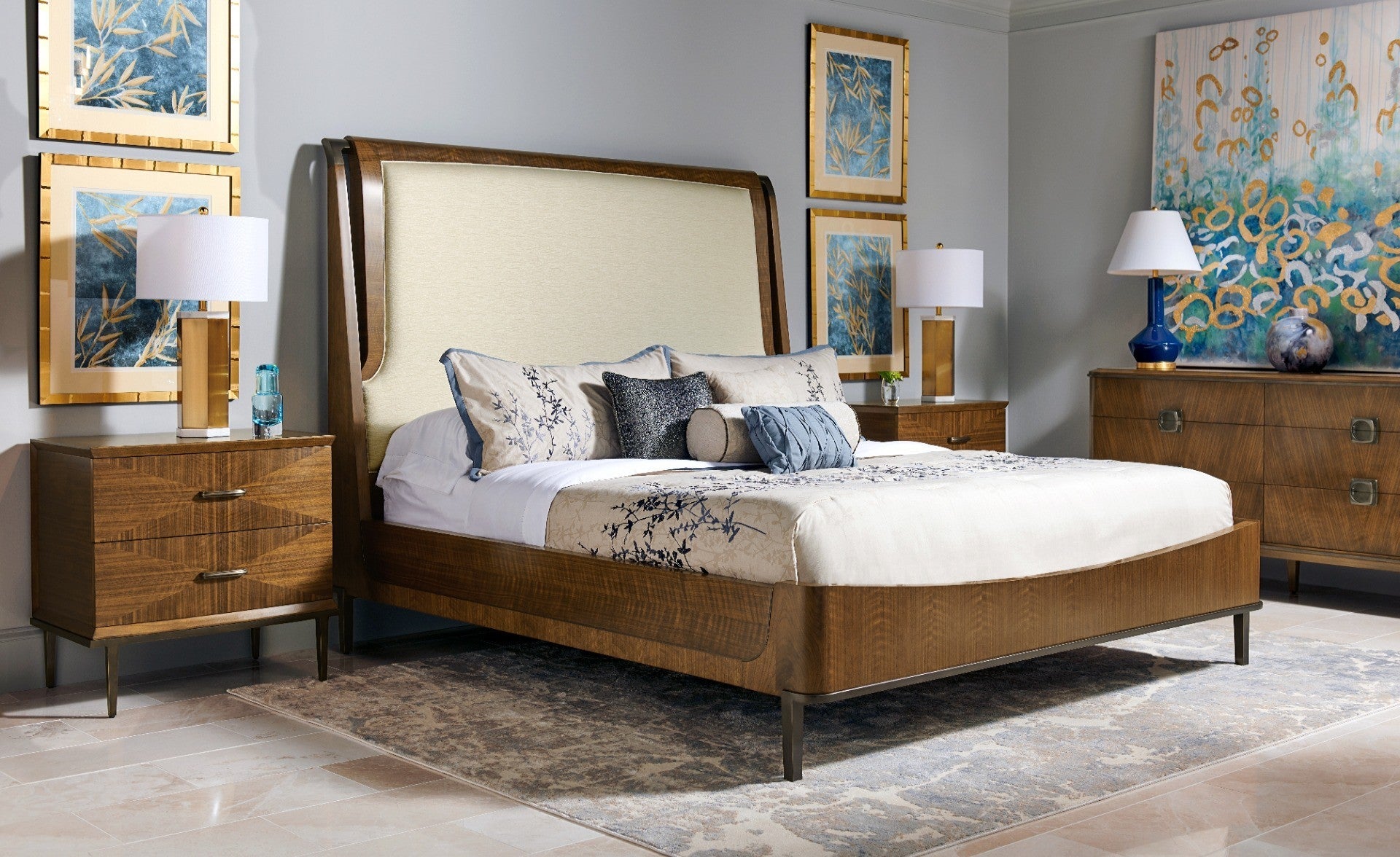 Jonathan Charles Toulouse Walnut Bedside Chest