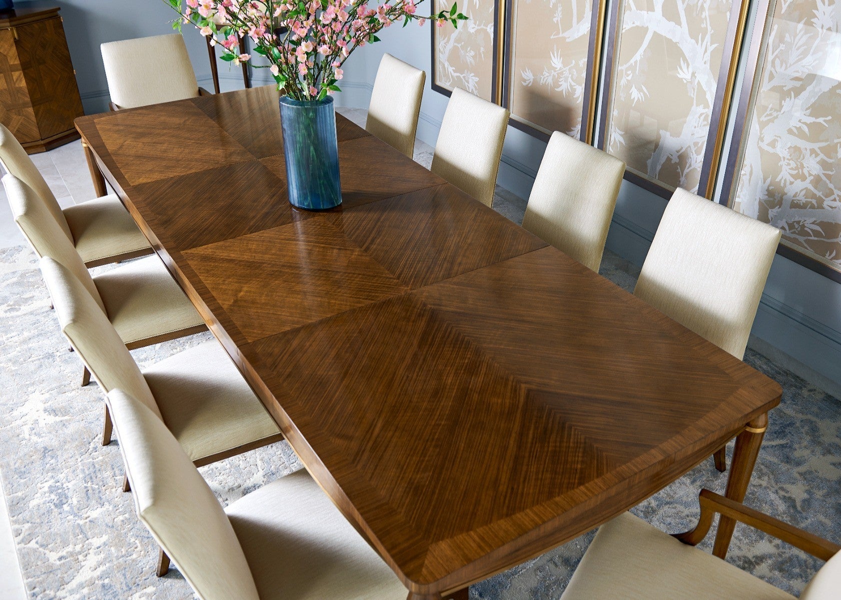 Jonathan Charles Toulouse Walnut Extending Dining Table 182-305cm