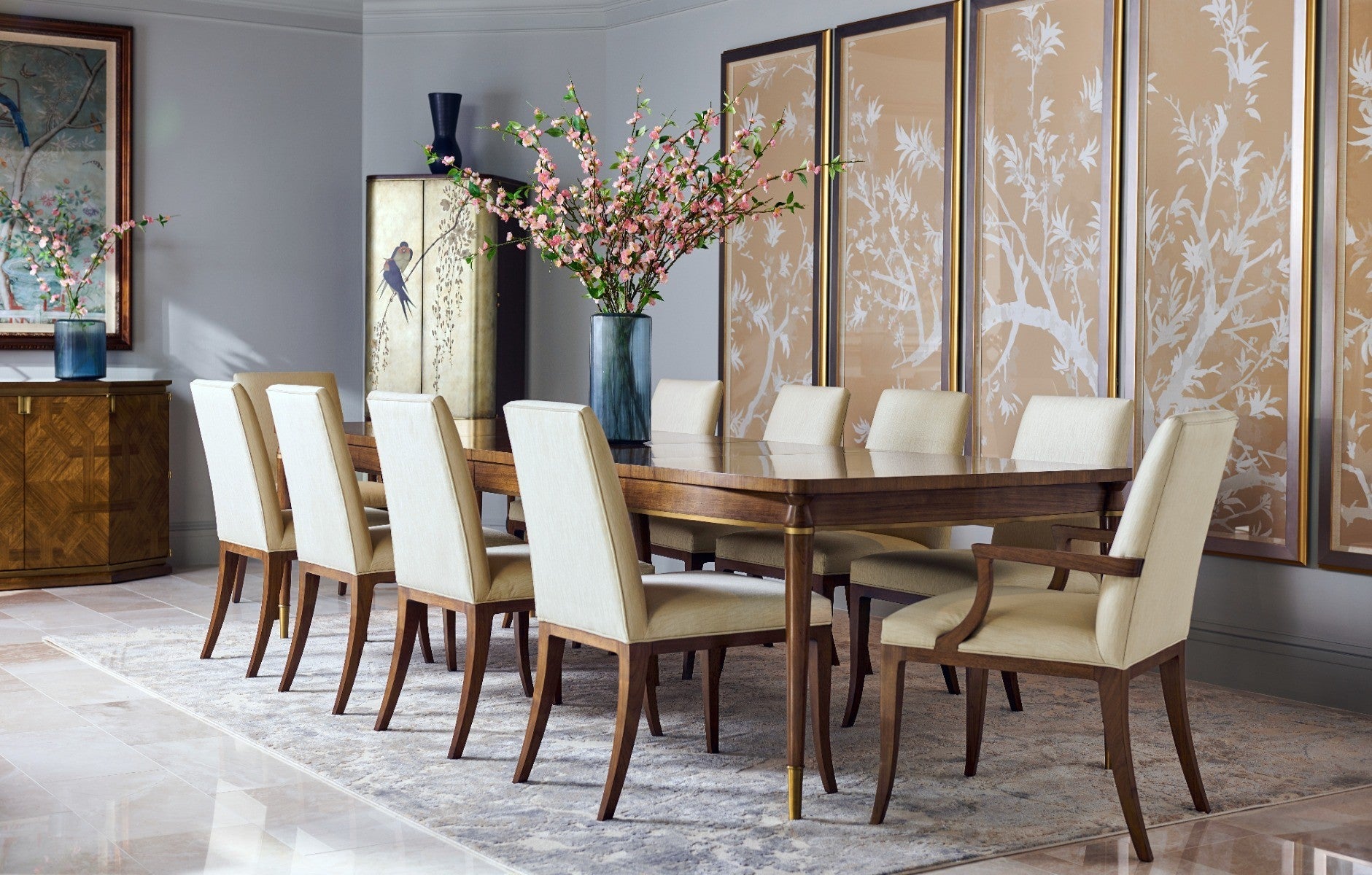 Jonathan Charles Toulouse Walnut Extending Dining Table 182-305cm