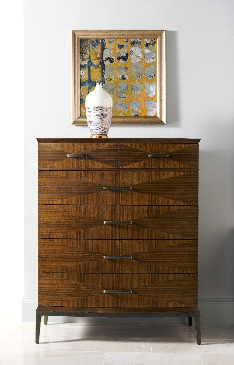 Jonathan Charles Toulouse Walnut Tall Chest of Drawers