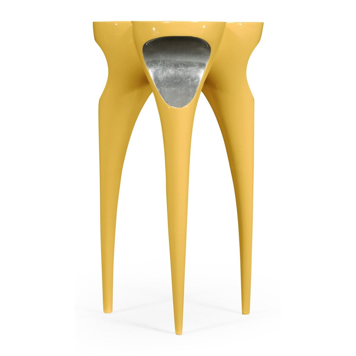Jonathan Charles Accent Table Trefoil Cut Out - Peking Yellow