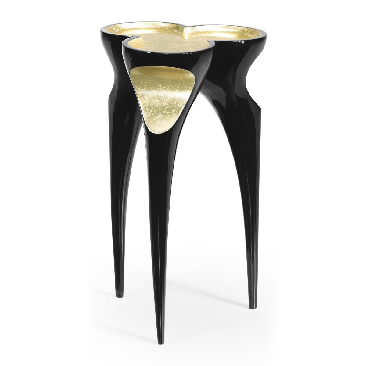Jonathan Charles Accent Table Trefoil Cut Out - Smoky Black