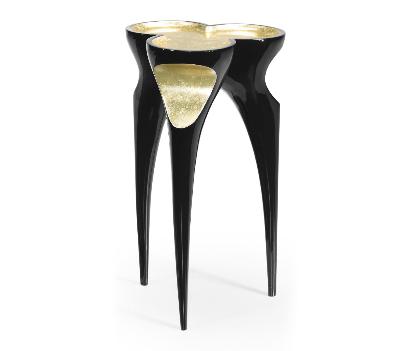 Jonathan Charles Accent Table Trefoil Cut Out - Smoky Black