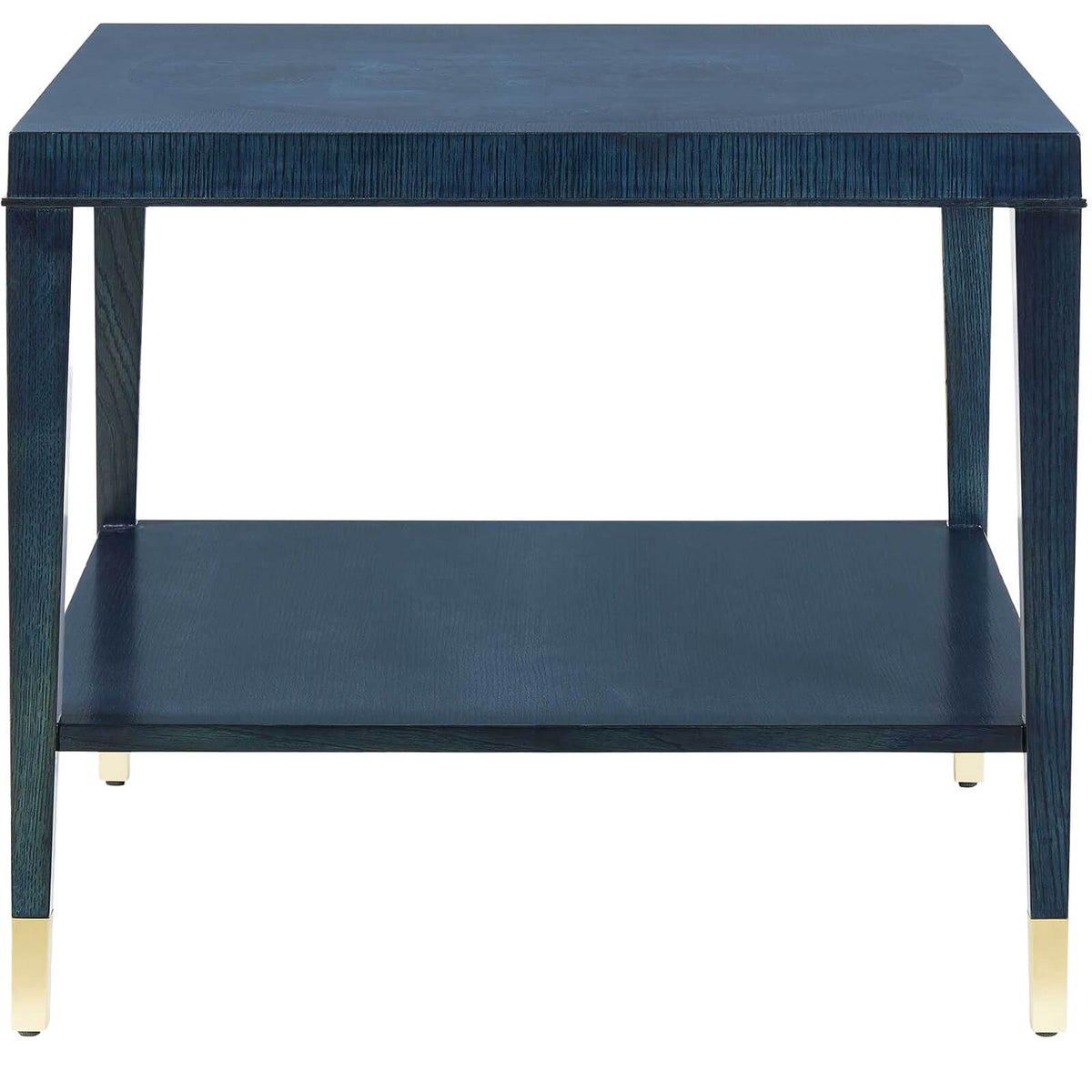 Marquetry Side Table in True Blue
