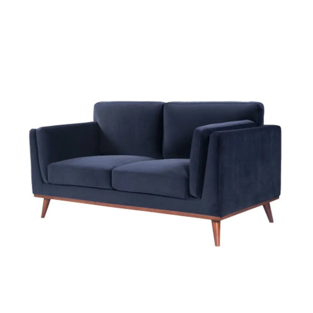 Twenty10 Design Mickey 2 Seat Sofa - Midnight Blue Velvet Nicholas John Interiors Twenty10 Design