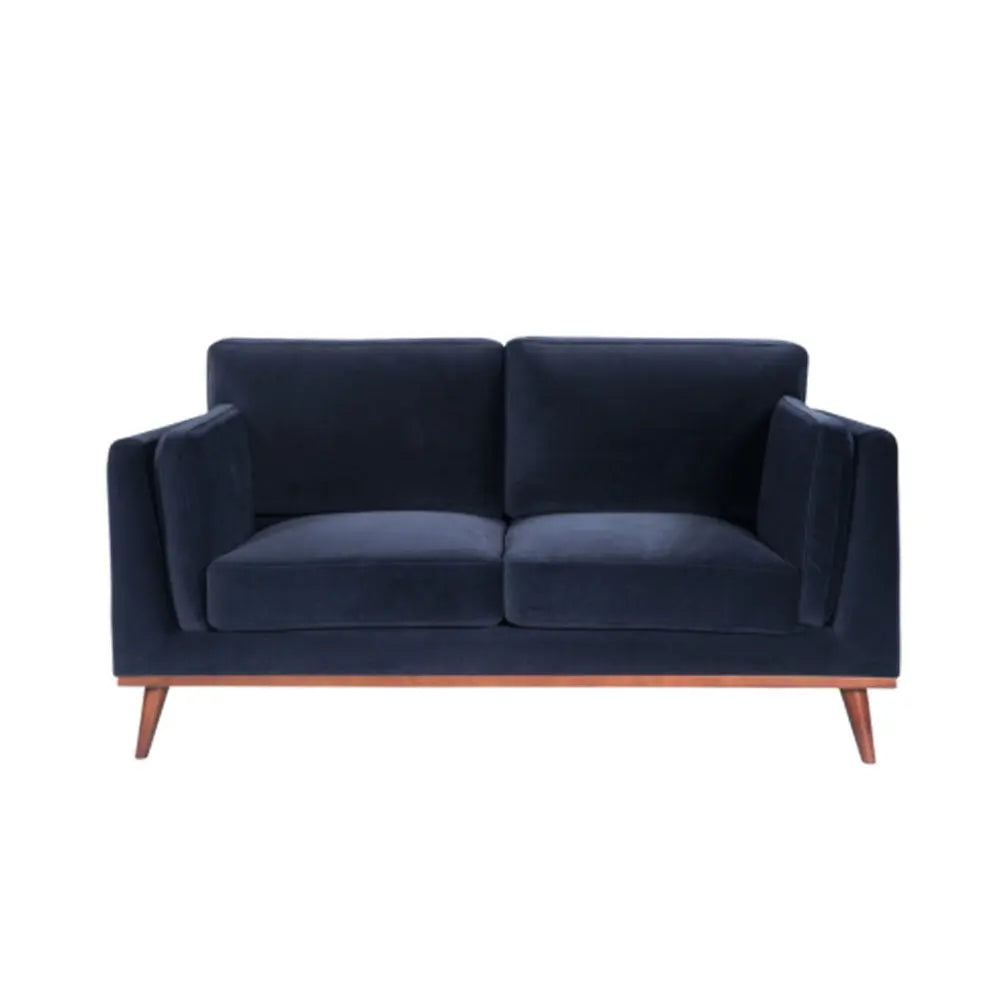 Twenty10 Design Mickey 2 Seat Sofa - Midnight Blue Velvet Nicholas John Interiors Twenty10 Design