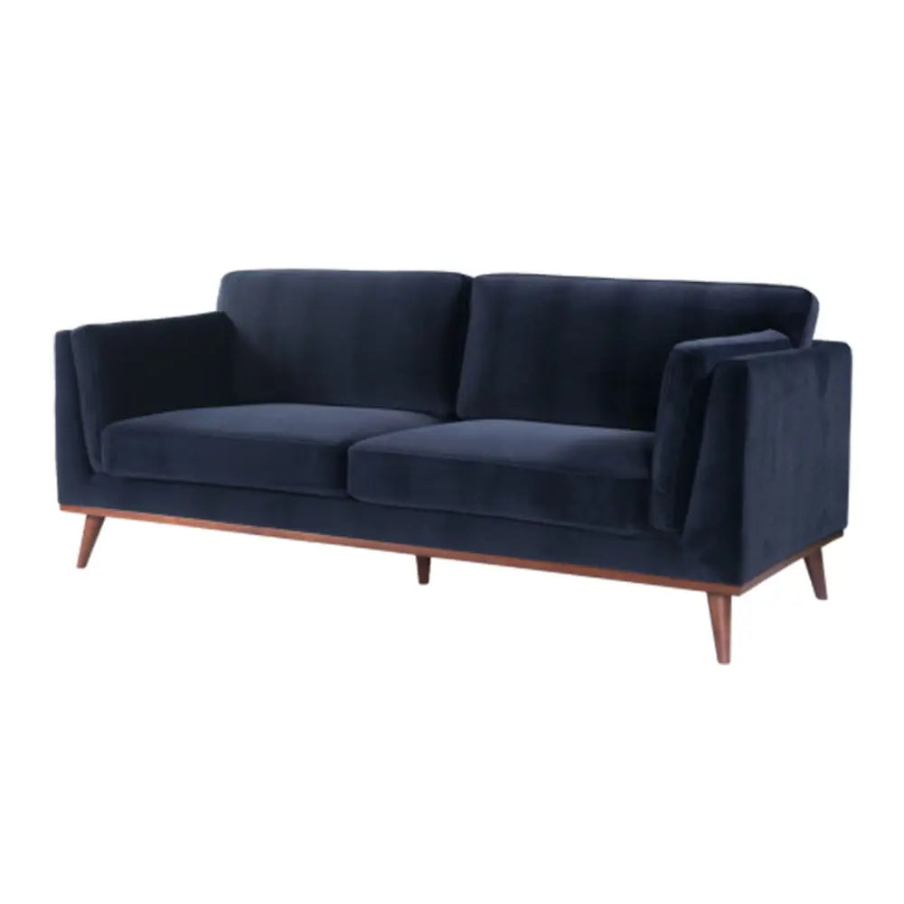 Twenty10 Design Mickey 3 Seat Sofa - Midnight Blue Velvet Nicholas John Interiors Twenty10 Design
