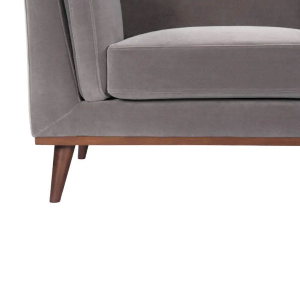 Twenty10 Design Mickey 3 Seat Sofa - Stone Grey Velvet