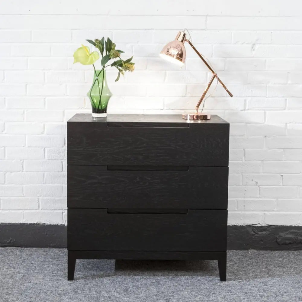 Twenty10 Design Orchid 3 Drawer Chest - Black