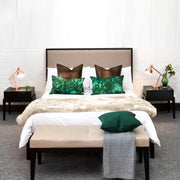Twenty10 Design Orchid Bed in Wenge with Beige Fabric - Double