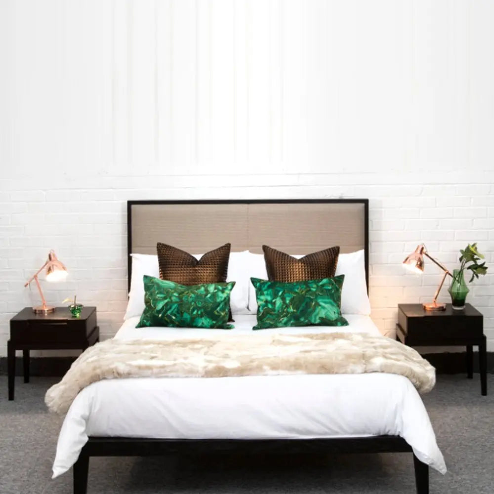 Twenty10 Design Orchid Bed in Wenge with Beige Fabric - Kingsize