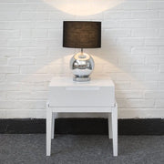 Twenty10 Design Orchid Bedside Single Drawer - White Bedside Table
