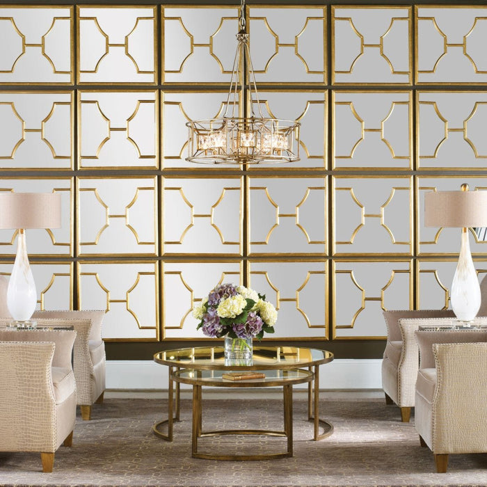 Uttermost Misa Square Mirrors in Gold - Set of 2