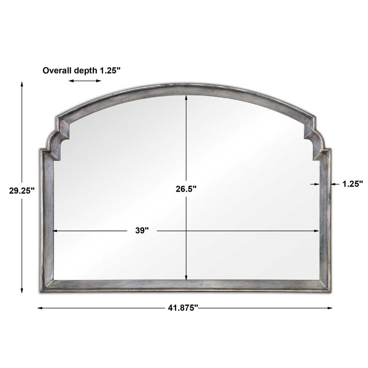 Uttermost Via Della Overmantle Mirror in Silver