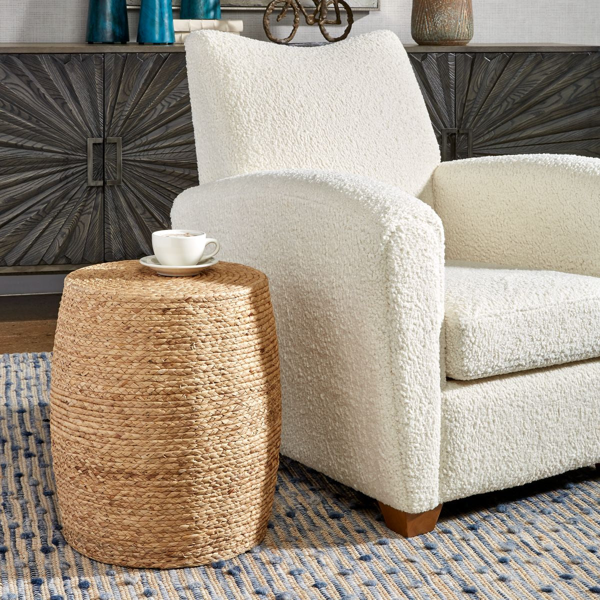 Uttermost Resort Straw Side Table