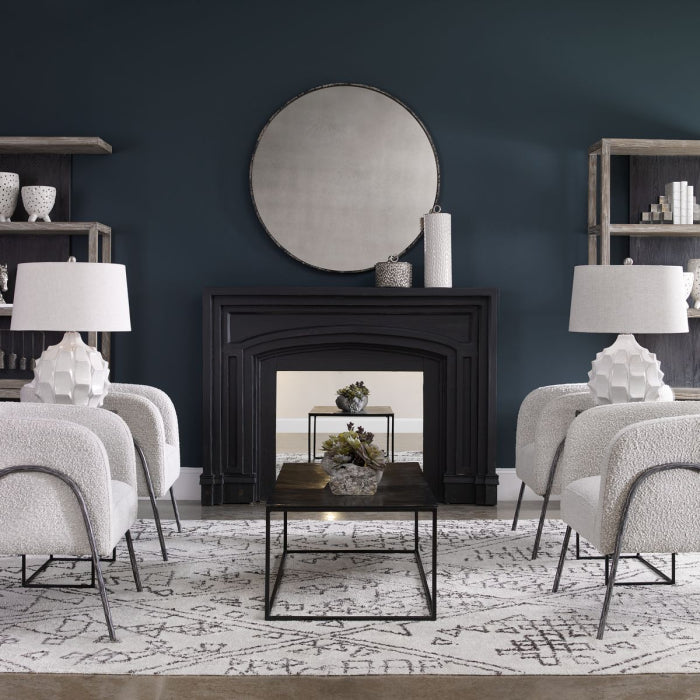 Uttermost Guerina Scalloped Lamp - White