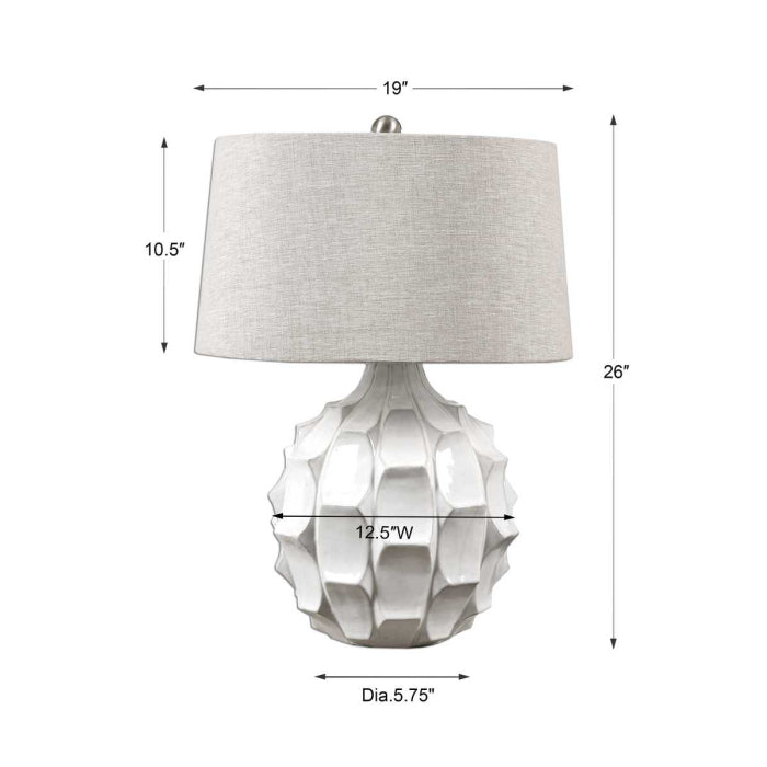 Uttermost Guerina Scalloped Lamp - White