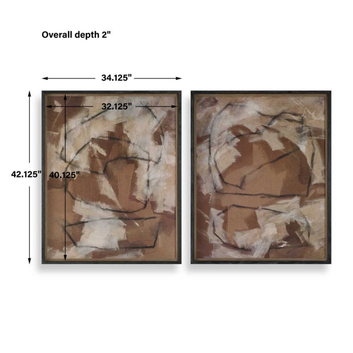 Uttermost Rush & Dash Framed Prints, Set of 2