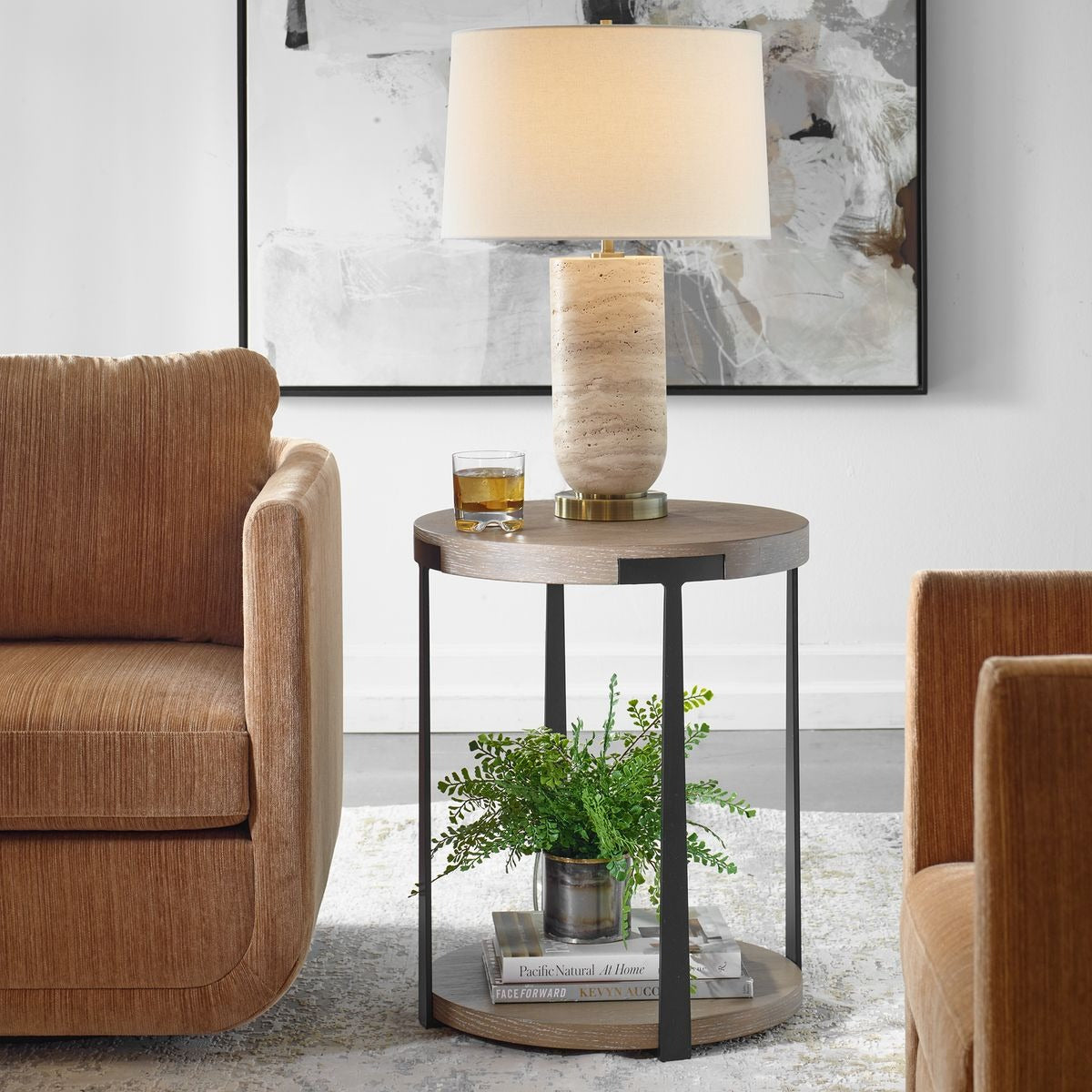 Uttermost Palisade Side Table in Natural