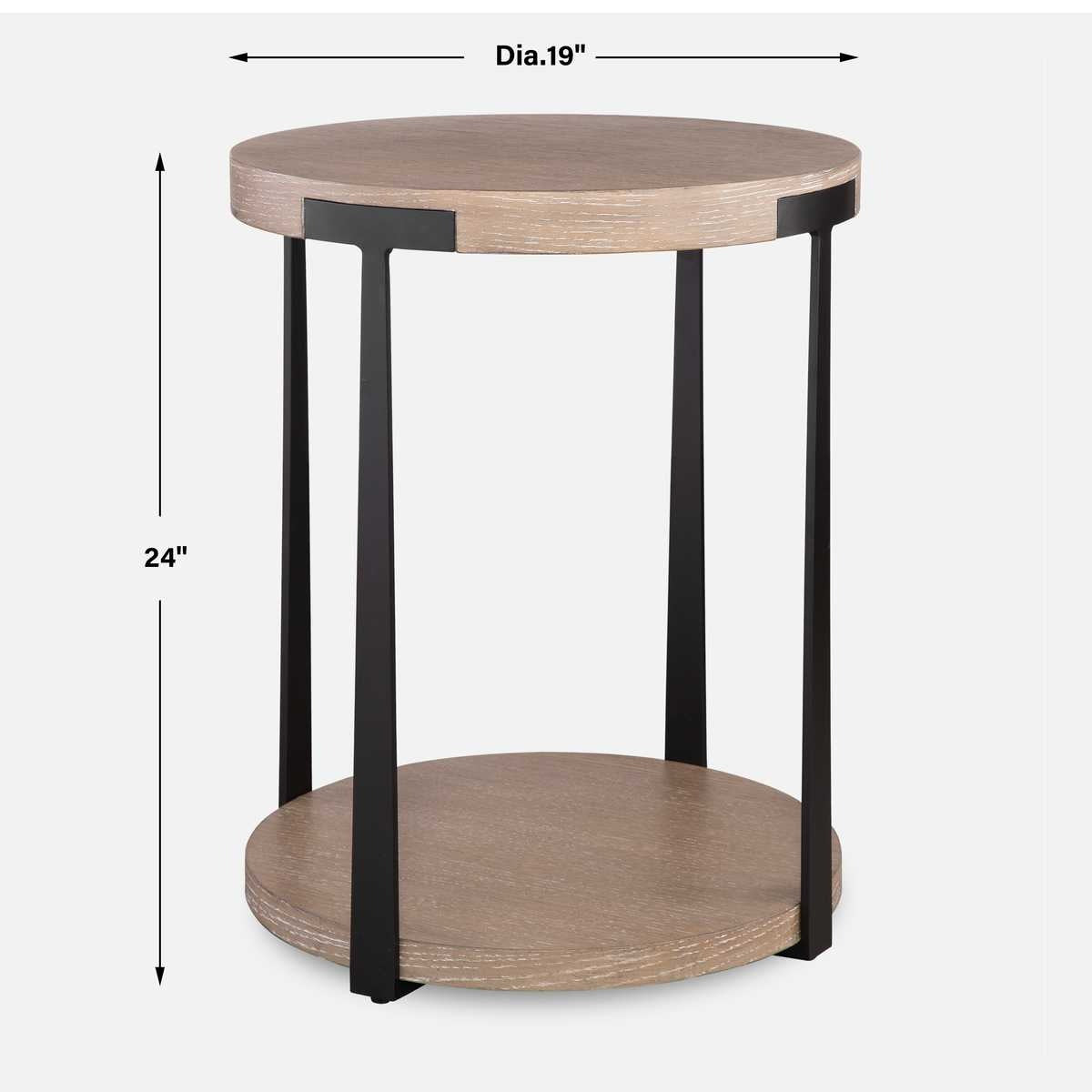 Uttermost Palisade Side Table in Natural