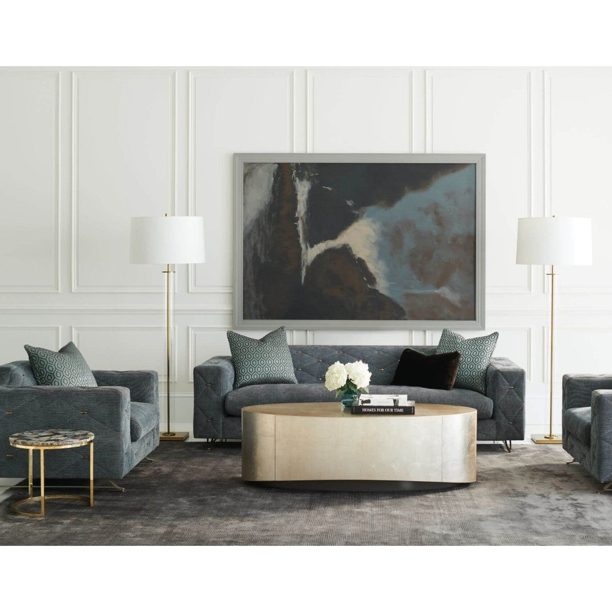 Caracole Come Oval Here Coffee Table