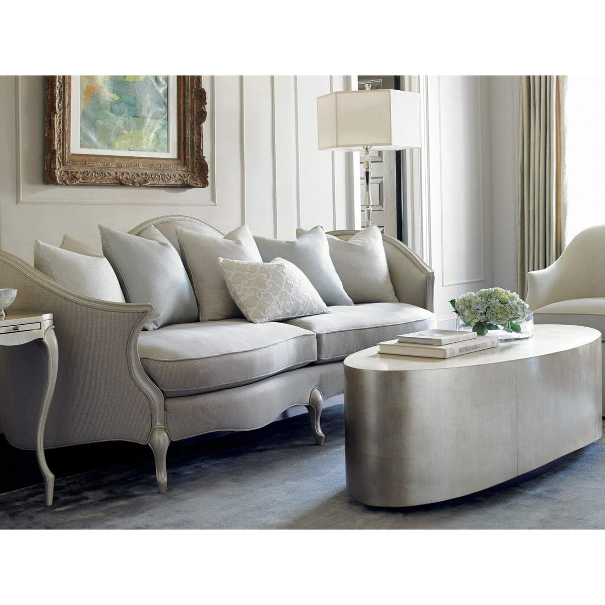 Caracole Come Oval Here Coffee Table
