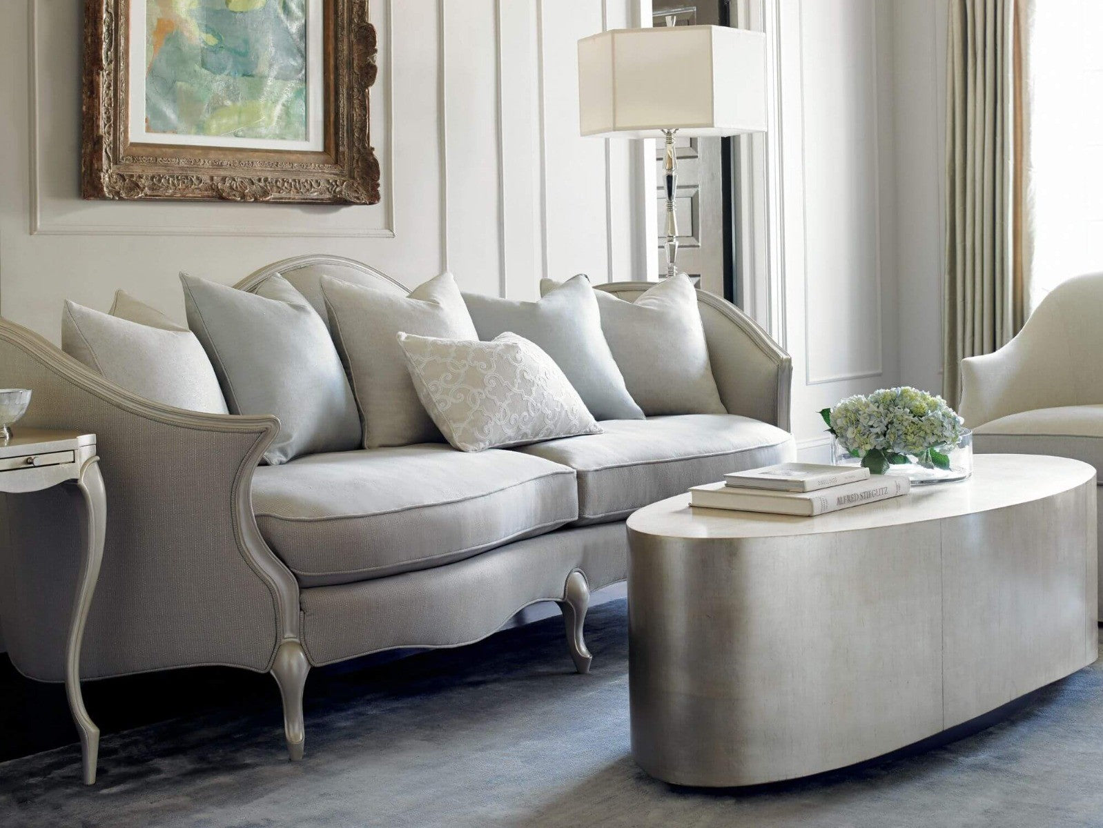 Caracole Come Oval Here Coffee Table