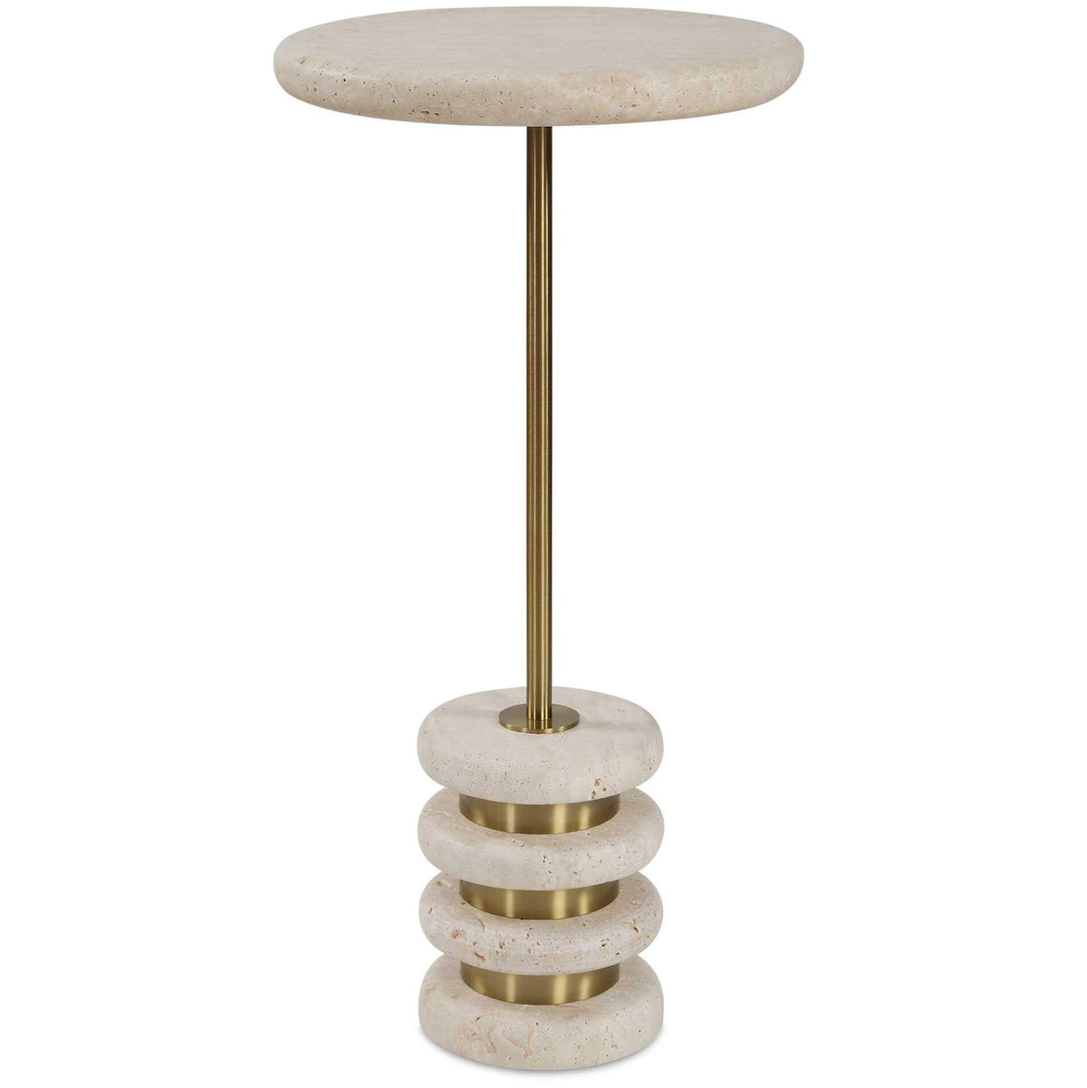 Adames Travertine Drink Table