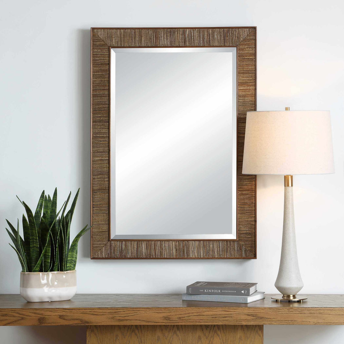 Uttermost Aldous Walnut Rectangular Mirror