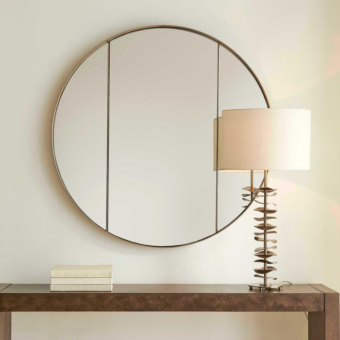 Uttermost Amram Antique Brass Round Mirror
