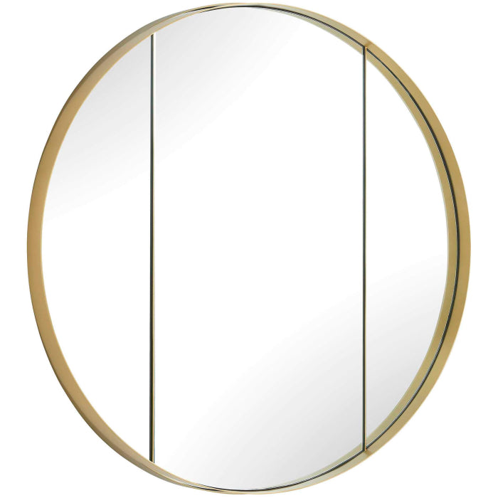 Uttermost Amram Antique Brass Round Mirror