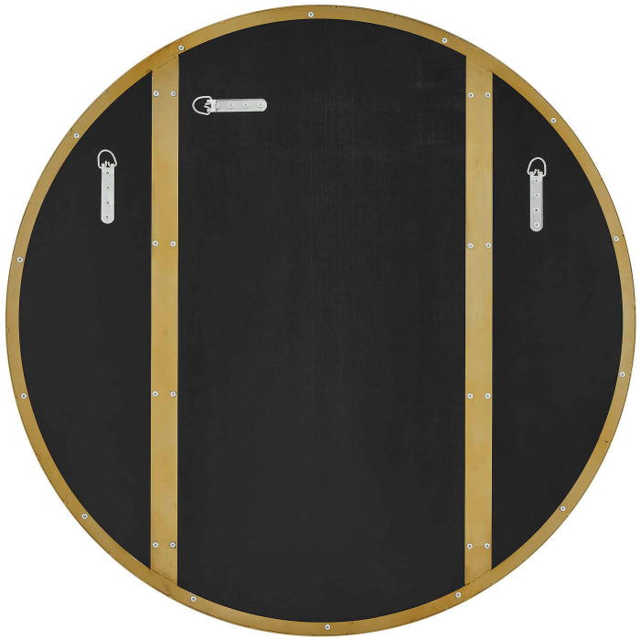 Uttermost Amram Antique Brass Round Mirror