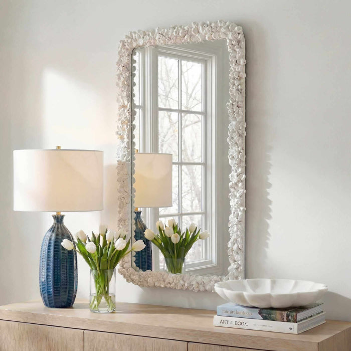 Uttermost Barnacle Rectangular White Mirror