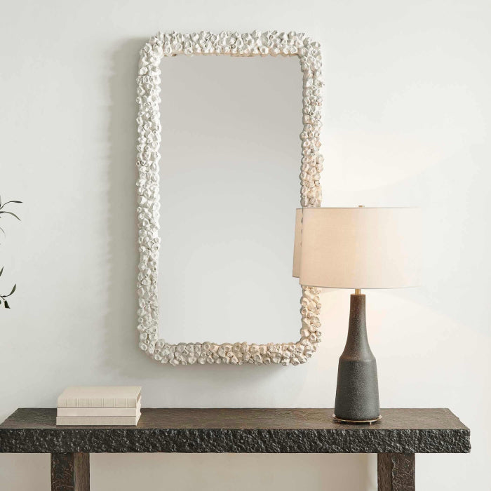 Uttermost Barnacle Rectangular White Mirror