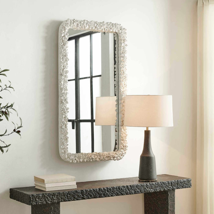 Uttermost Barnacle Rectangular White Mirror