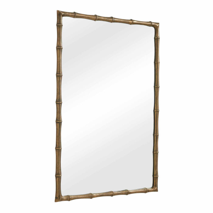 Uttermost Brass Bamboo Rectangle Mirror