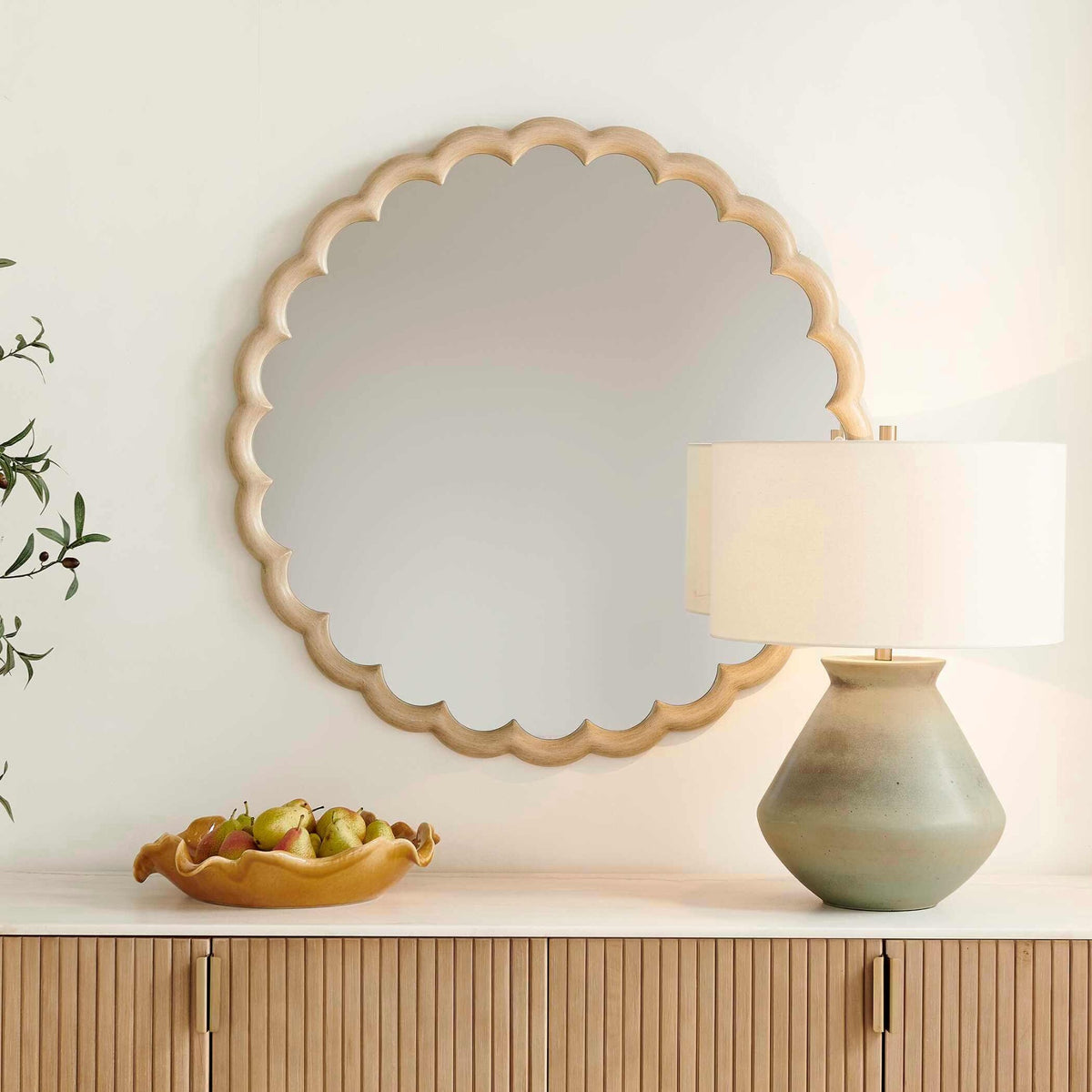 Uttermost Cerrito Burnished Ivory Round Mirror