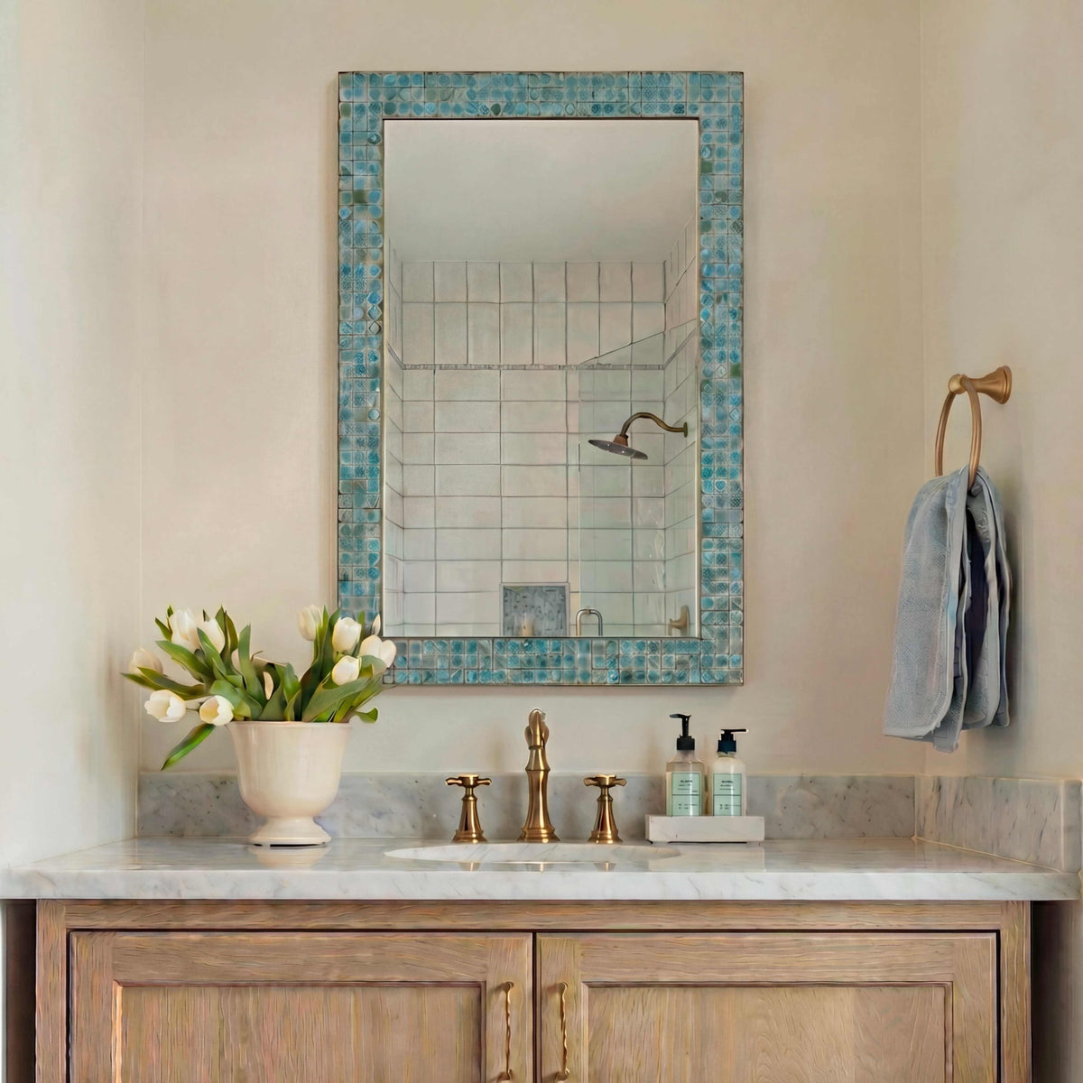 Uttermost Coralie Tile Rectangular Mirror